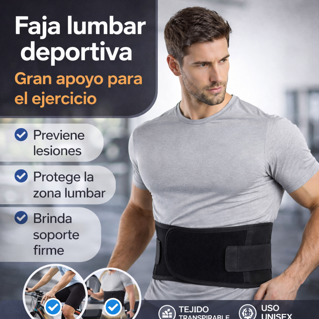 Lumbar Flex™ – Faja Terapéutica Lumbar con Soporte Ajustable para Aliviar el Dolor de Espalda
